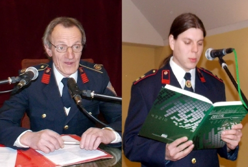 Dosadašnji predsjednik Alojzije Zvonar i novi predsjednik Denis Embreuš