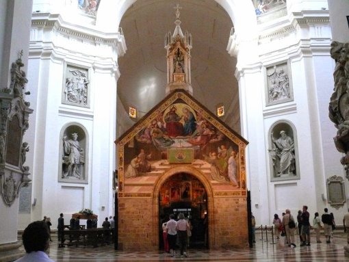 Crkvica Portiuncula unutar Papinske bazilike Svete Marije od Anđela nedaleko Assisija postoji i danas